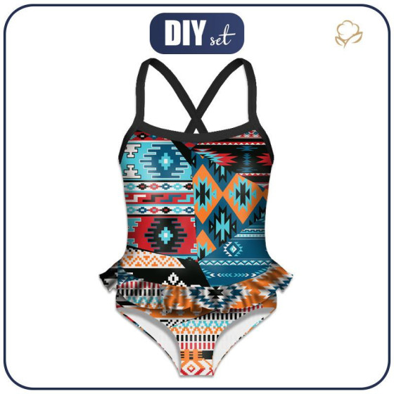 Girl's swimsuit - INDIAN MOSAIC