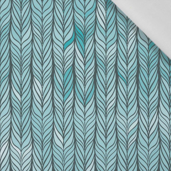 BRAID / sea blue - Cotton woven fabric