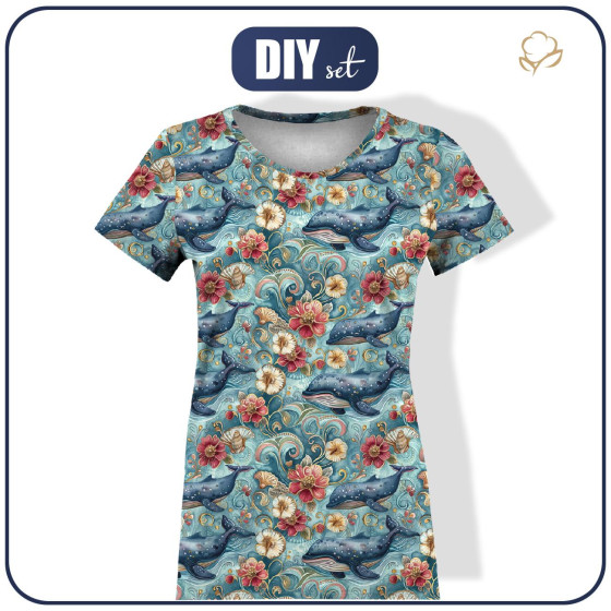 WOMEN’S T-SHIRT - SEA WORLD pat. 3 - sewing set