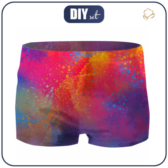 Boy's swim trunks - COLORFUL SPECKS - sewing set