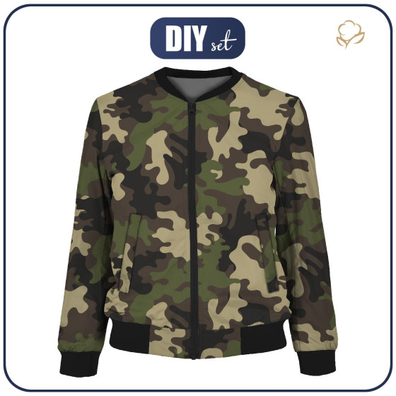 WOMEN’S BOMBER JACKET (KAMA) - CAMOUFLAGE OLIVE - sewing set