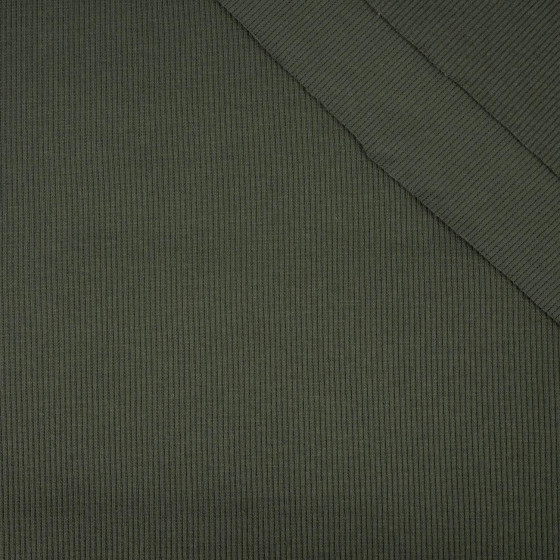 D-50 DARK OLIVE - Ribbed knit fabric