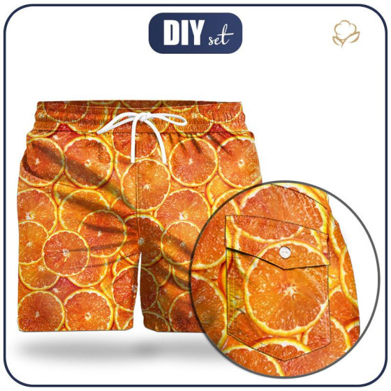 Men's swim trunks - ORANGES - sewing set