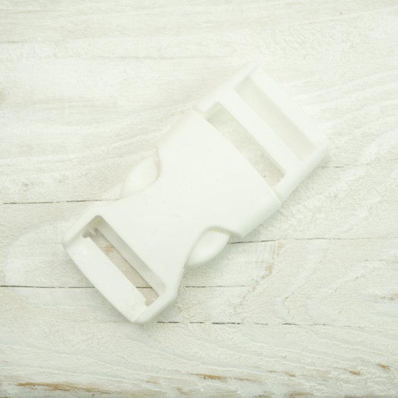 Plastic Side release Buckle P 20 mm - white