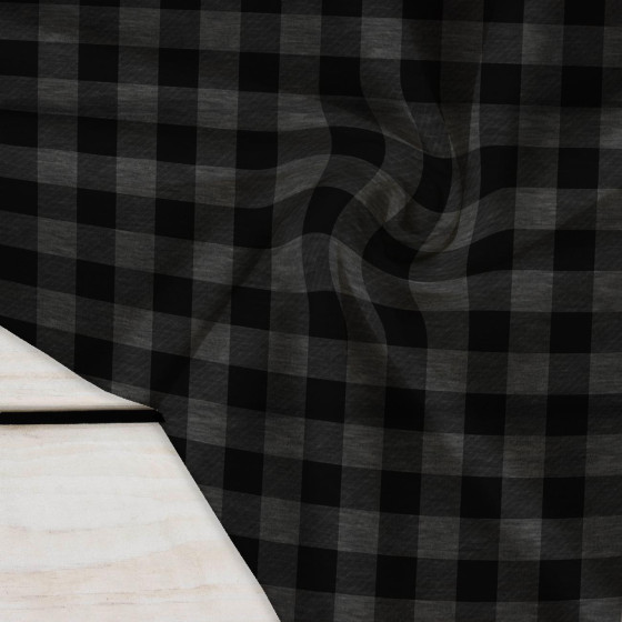 CHECK VICHY - MELANGE GRAPHITE - Crepe