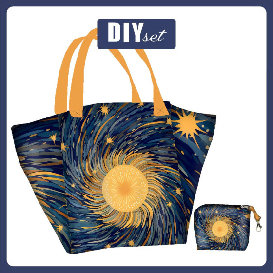 XL bag with in-bag pouch 2 in 1 - WATERCOLOR GALAXY - sewing set