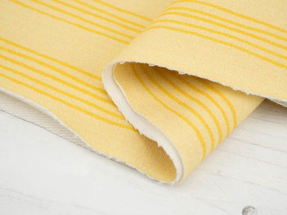 PIĘCIOLINIA (Ptasie trele) / miodowy - Jersey wiskozowy WE210