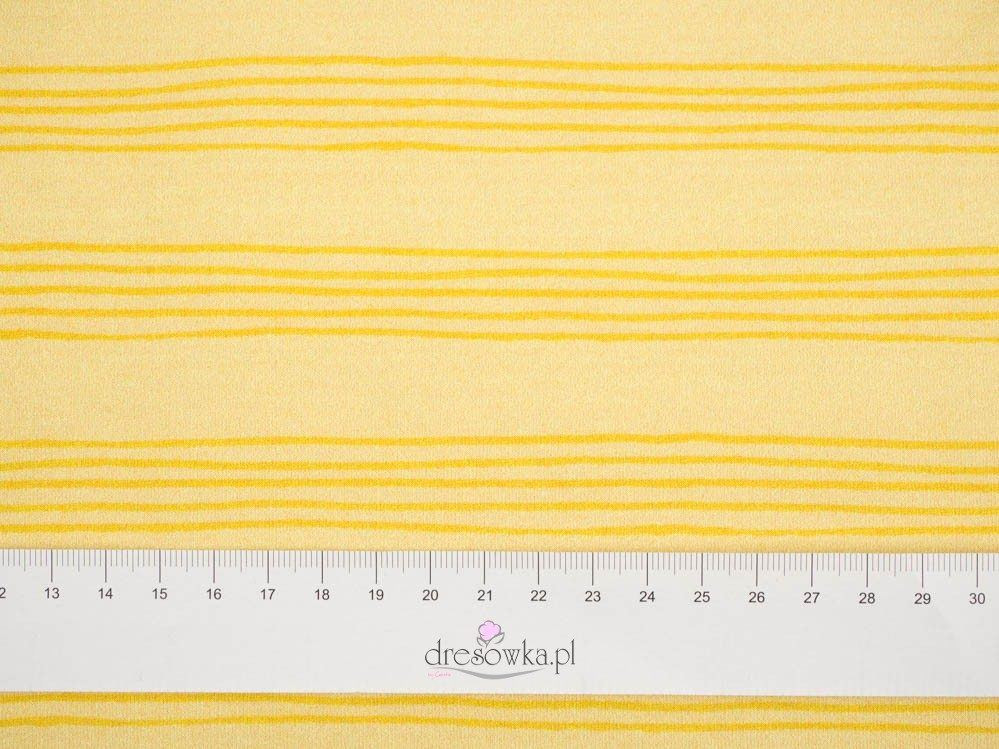 PIĘCIOLINIA (Ptasie trele) / miodowy - Jersey wiskozowy WE210