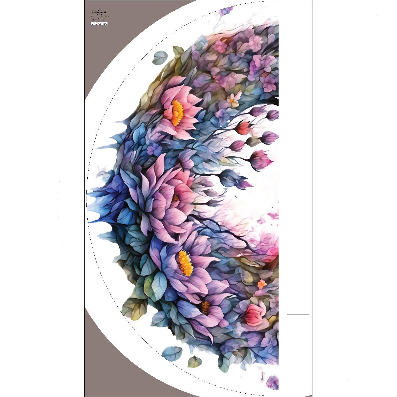 WATERCOLOR FLORAL WZ. 10 - panel na spódnicę "MAXI" - jersey wiskozowy