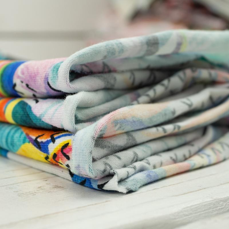 AKWARELOWA DŻUNGLA - Jersey wiskozowy WE210