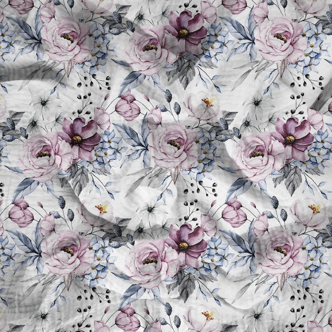 AKWARELOWY BUKIET wz. 4 - Muślin bawełniany