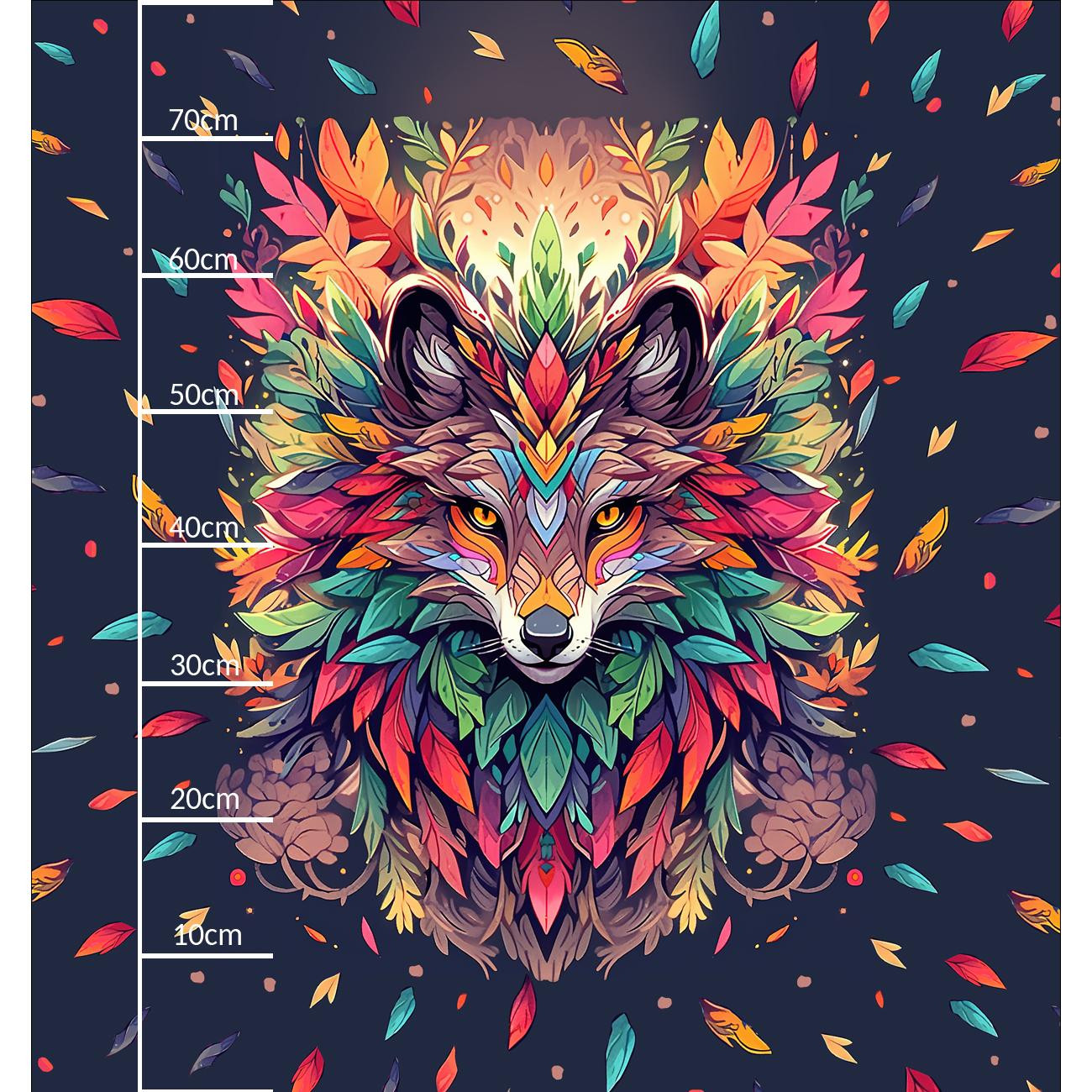 ANIMALS MANDALA wz.1 (fox) - panel (75cm x 80cm)