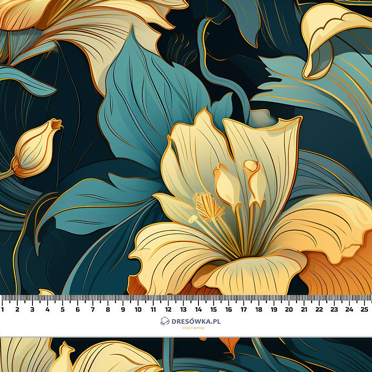 AUTUMN FLOWERS WZ.12 - Tkanina na obrusy