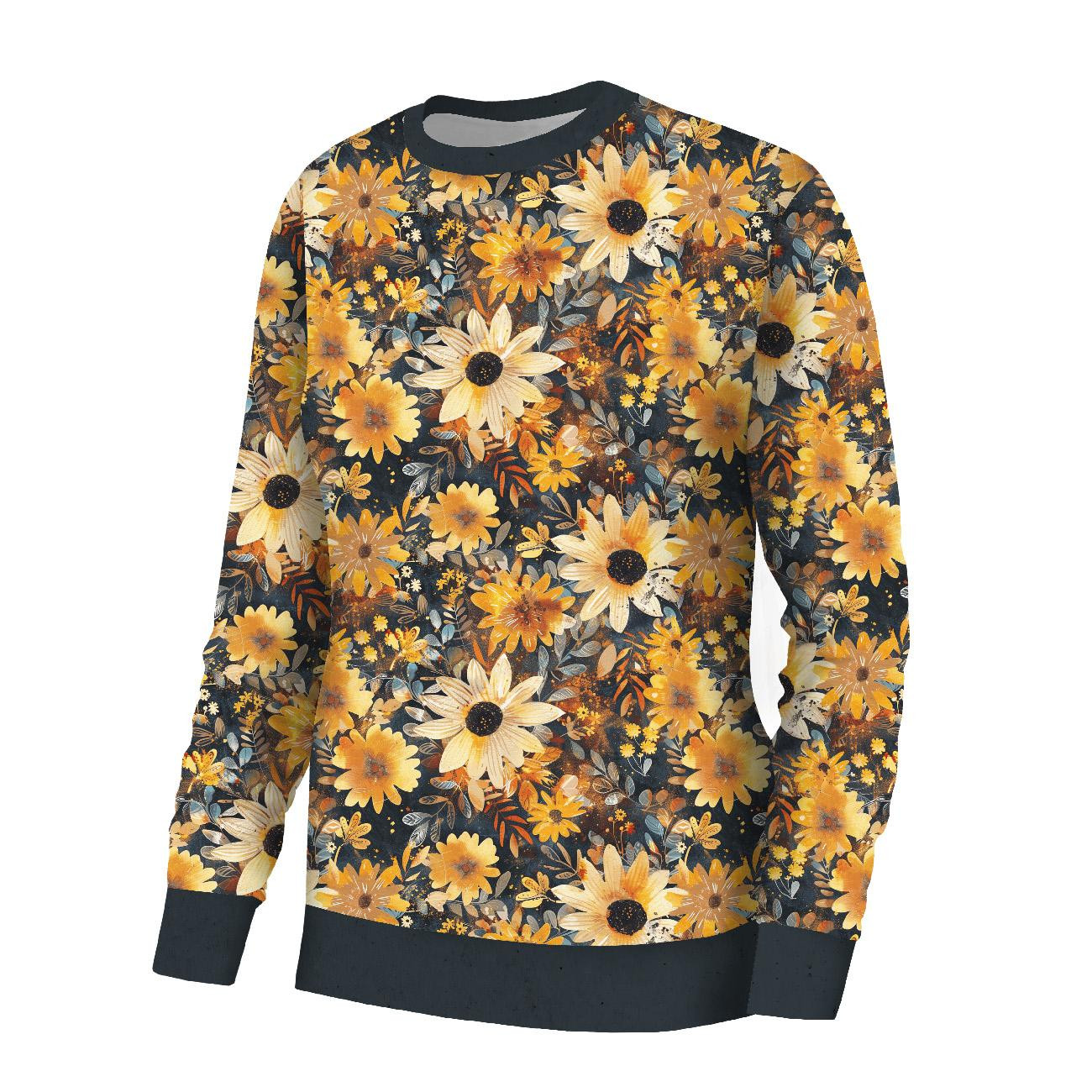 BLUZA DAMSKA (HANA) BASIC - AUTUMN FLOWERS WZ. 9 - ZESTAW DO USZYCIA
