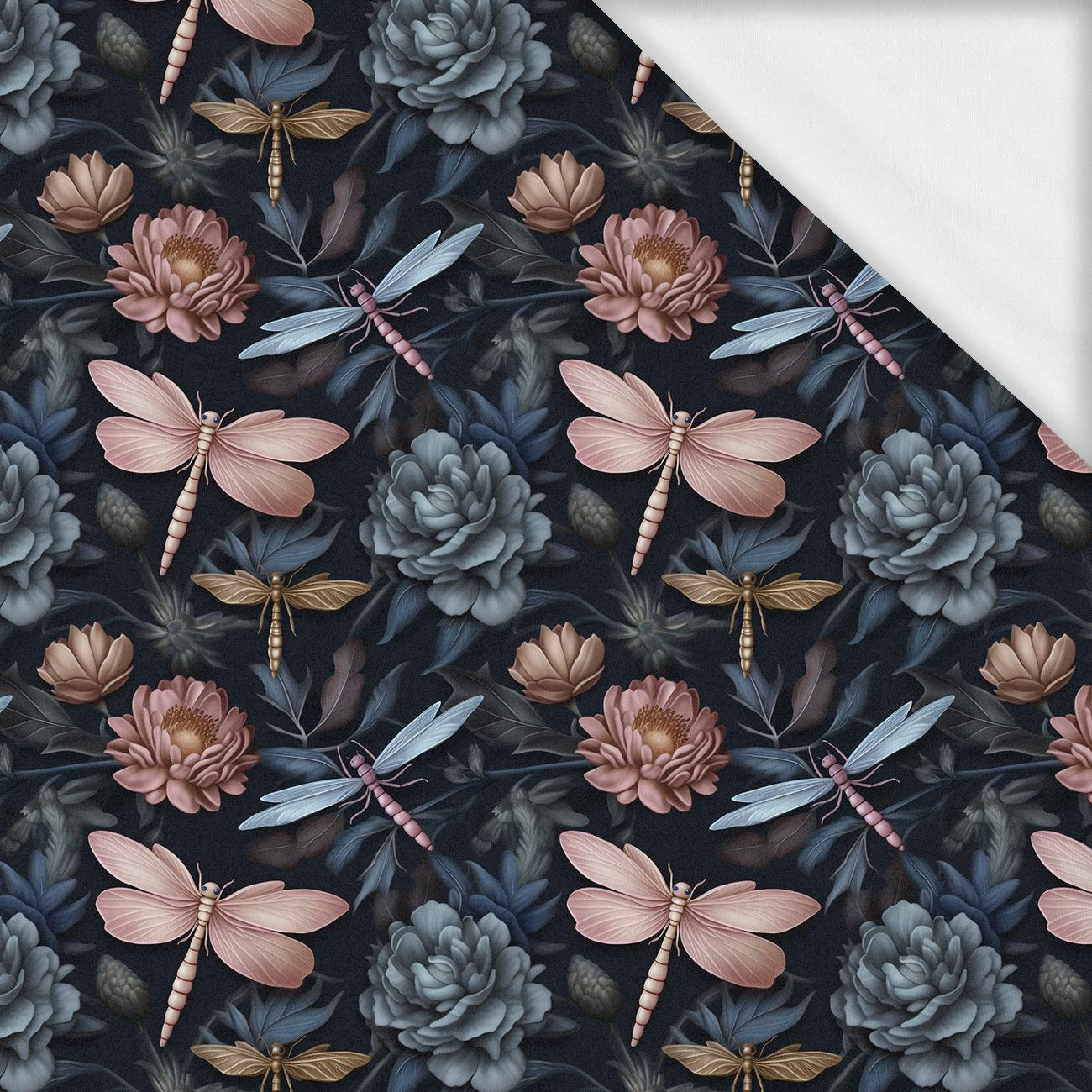 Butterfly & Flowers wz.3 - tkanina szybkoschnąca