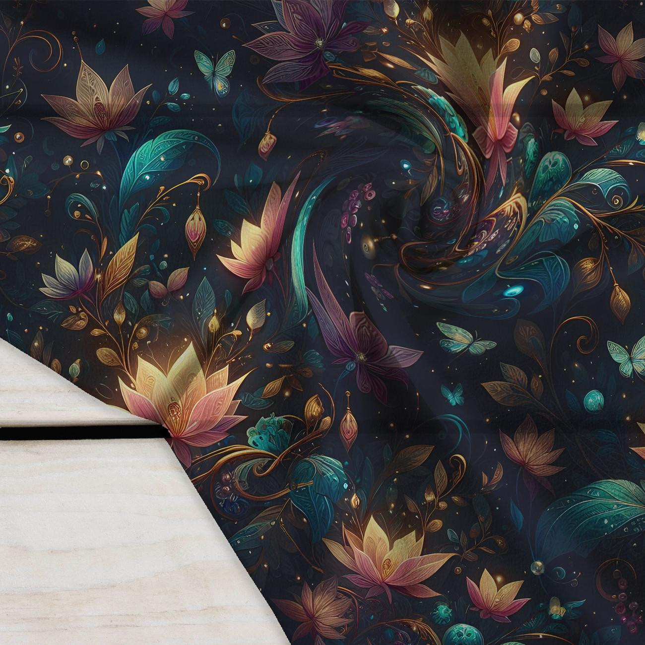 Butterfly & Flowers wz.6 - Krepa