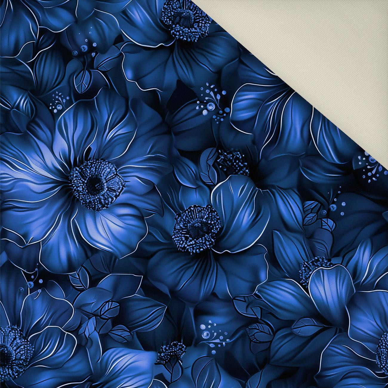 CHABER FLOWERS WZ. 1- Welur tapicerski