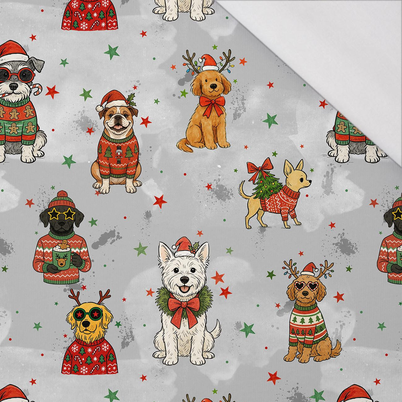 CHRISTMAS DOGS WZ. 1 - single jersey 