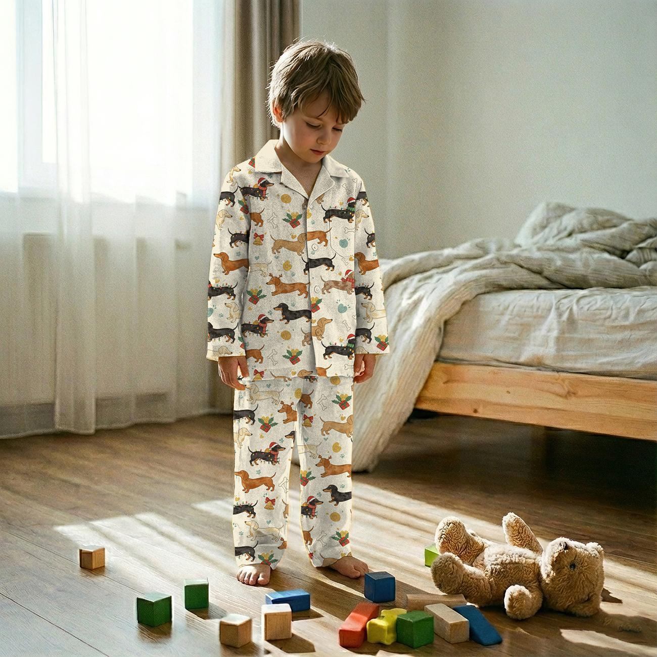 CHRISTMAS DOGS WZ. 2 - tkanina bawełniana