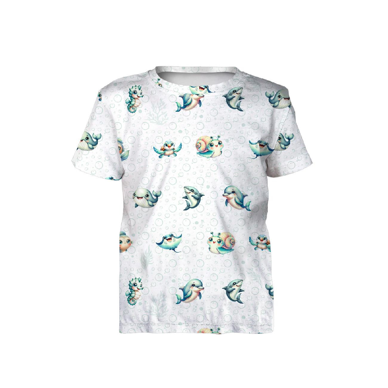 2-PACK - T-SHIRT DZIECIĘCY - SEA ANIMALS - ZESTAW DO USZYCIA