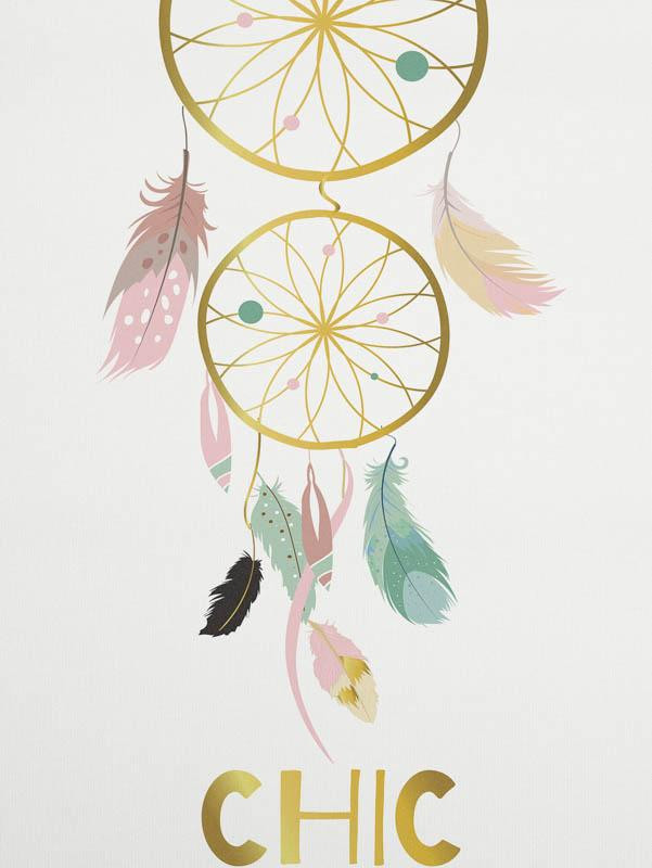 ŁAPACZ SNÓW (WILD & FREE) - panel dzianina pętelkowa