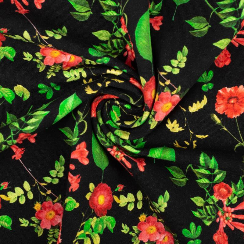 MINI CZERWONY OGRÓD (RAJSKI OGRÓD)  - dzianina pętelkowa