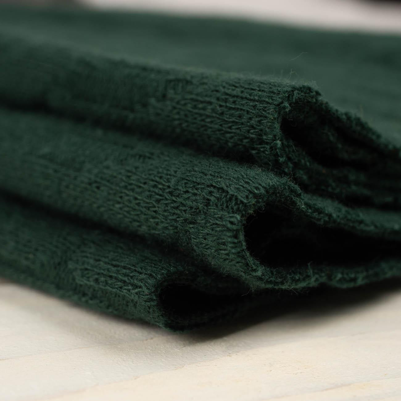 Butelkowa zieleń - dzianina swetrowa warkocz 420g