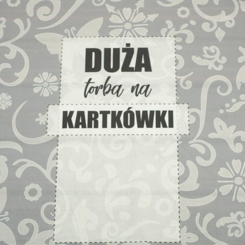 Duża torba na kartkówki / etno - panel tkanina bawełniana