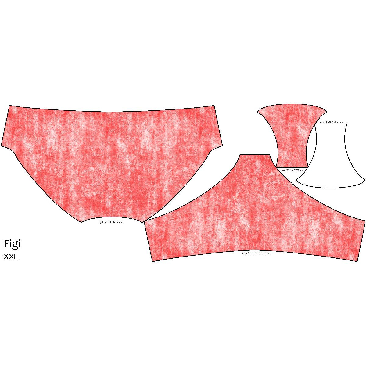 FIGI DAMSKIE - GRUNGE (czerwony) 