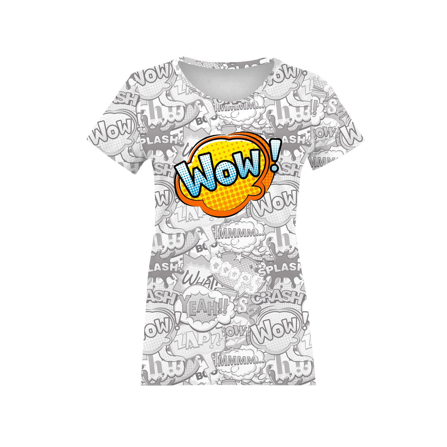 T-SHIRT DAMSKI - KOMIKS / wow - single jersey