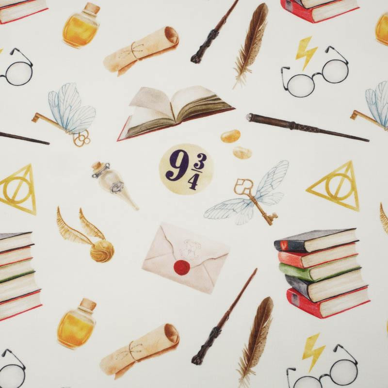 MAGICZNY ŚWIAT wz. 1 (MAGICZNA SZKOŁA) - single jersey z elastanem 