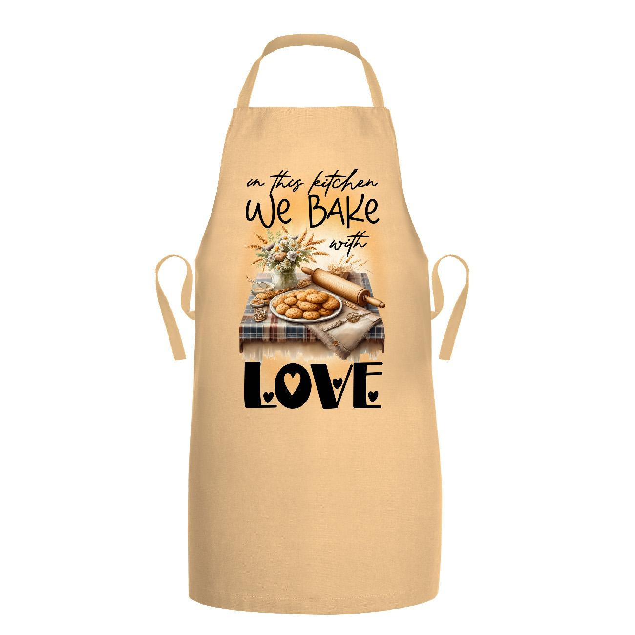 FARTUSZEK - WE BAKE WITH LOVE - zestaw do uszycia