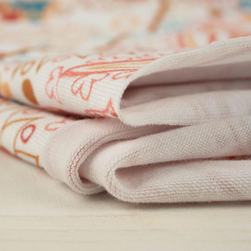 ZŁOTY AŻUR / biały - dresówka pętelkowa