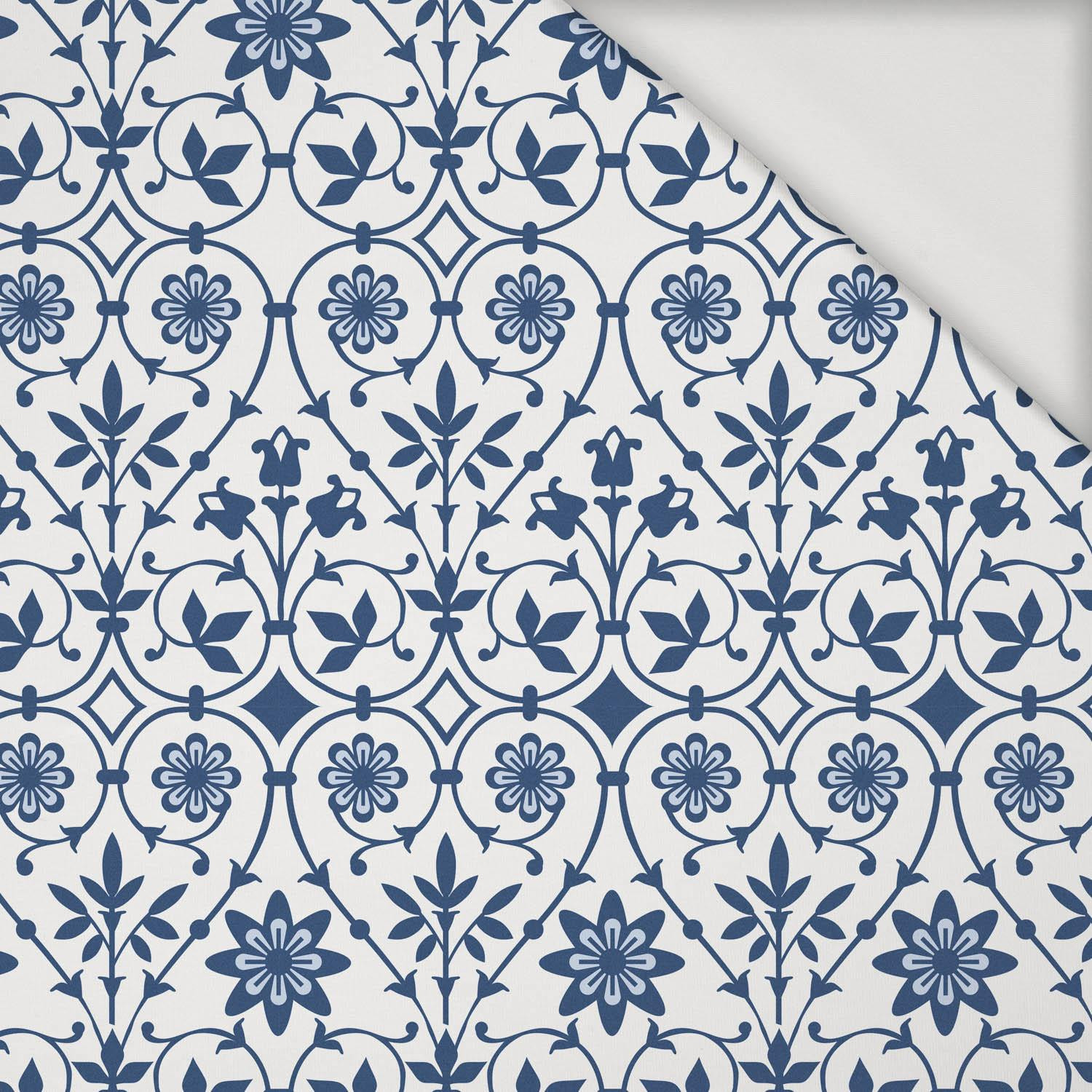 KWIATY wz. 1 (classic blue) - Jersey wiskozowy