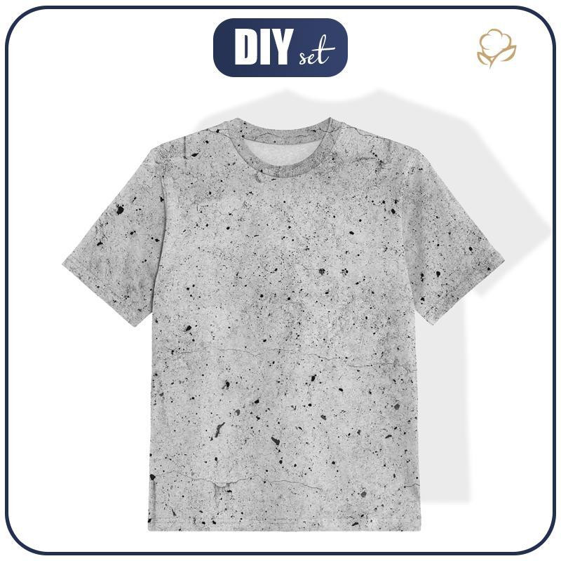 T-SHIRT DZIECIĘCY - BETON - single jersey (104/110)