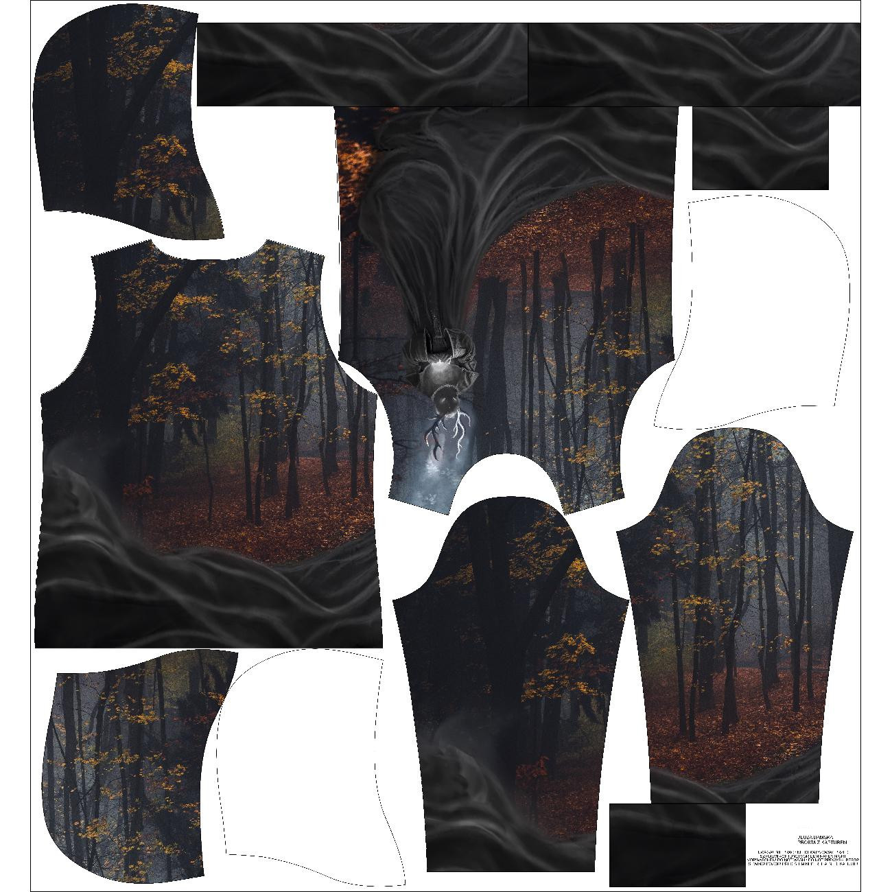 BLUZA DAMSKA (POLA) CLASSIC Z KAPTUREM - POMROK - zestaw do uszycia