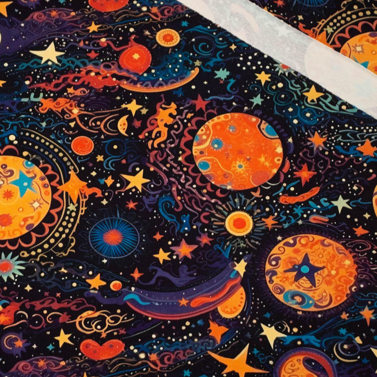 COSMIC GALAXY WZ. 1 - dzianina pętelkowa 