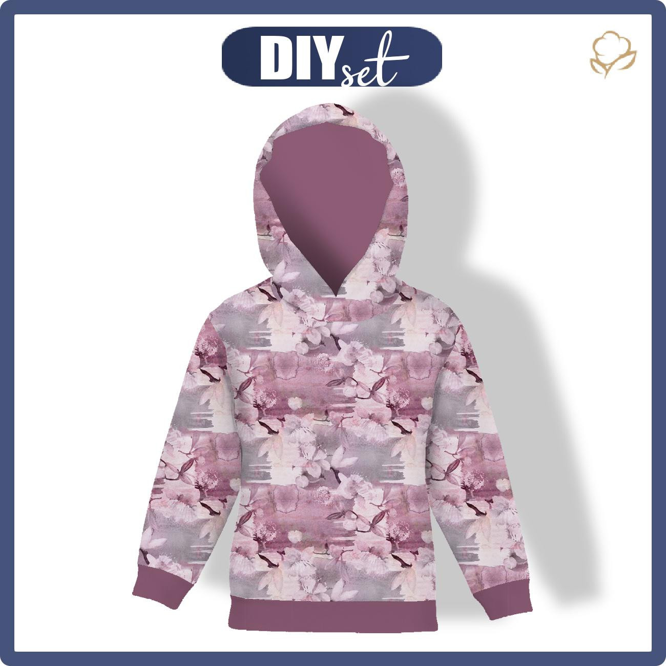 DZIECIĘCA BLUZA Z KAPTUREM (ALEX) - PINK PARADISE WZ. 1 - dzianina pętelkowa