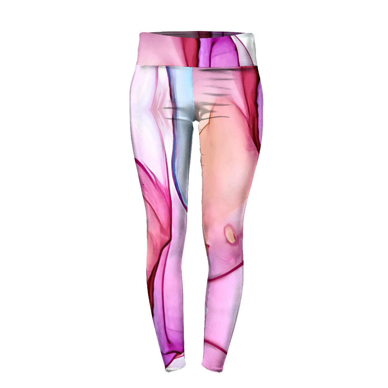 LEGGINSY SPORTOWE - PINK ART - zestaw do uszycia