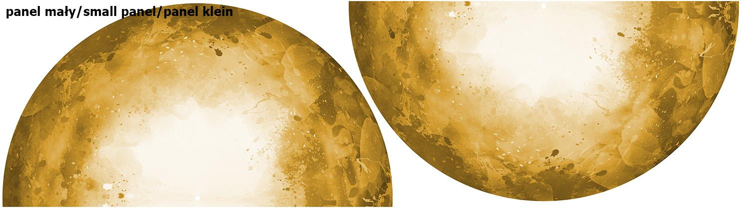 KLEKSY (złoty) - panel na spódnicę z koła 