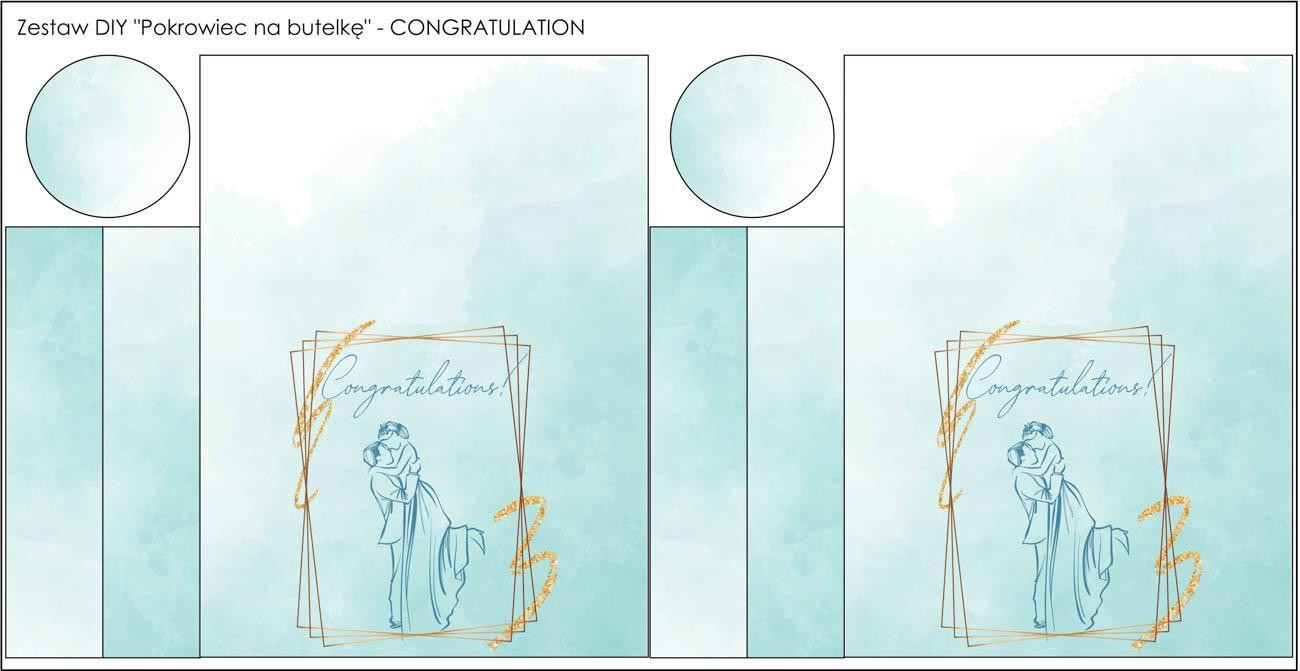 POKROWIEC NA BUTELKĘ - CONGRATULATIONS! - DIY set 