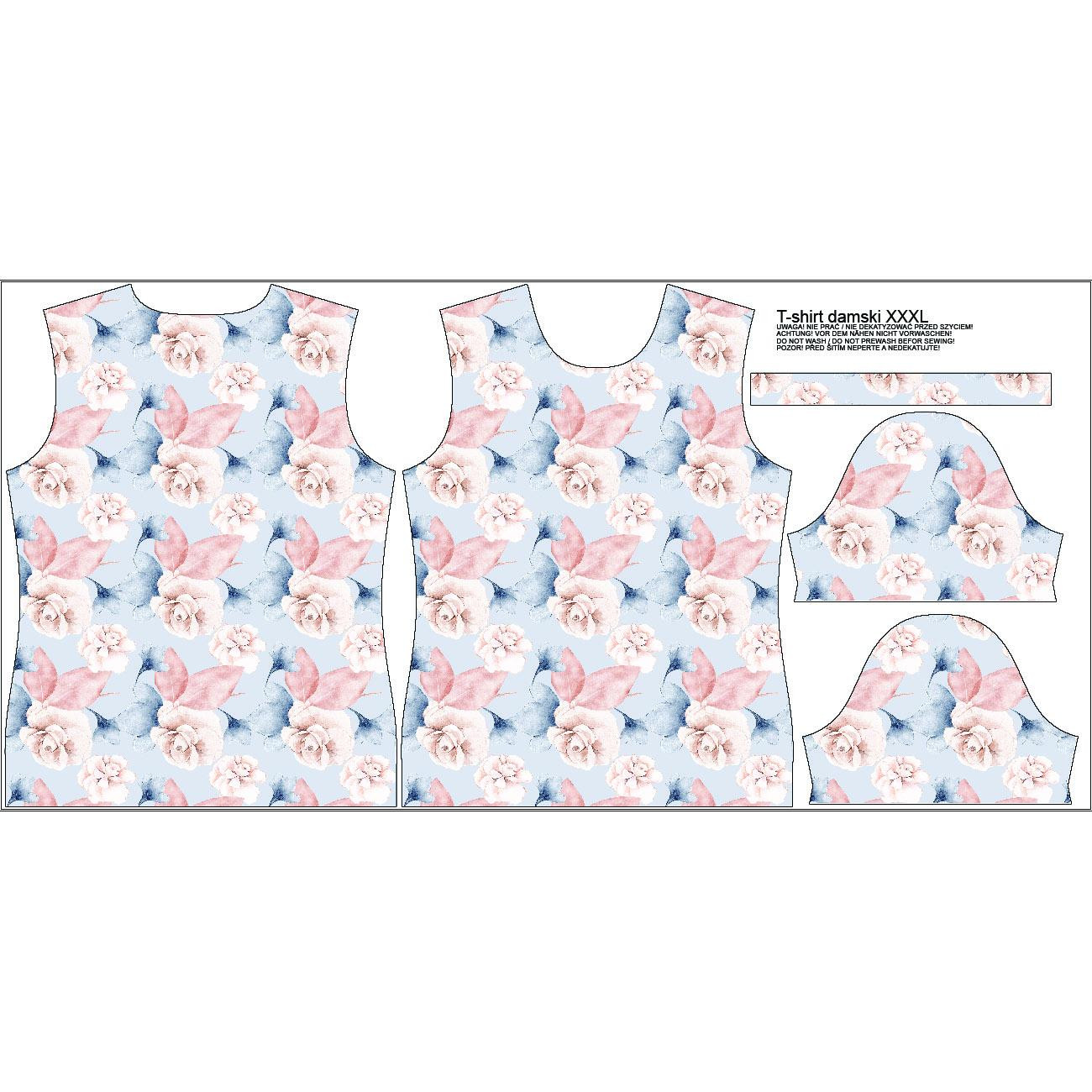T-SHIRT DAMSKI - RETRO FLOWERS wz. 4 - single jersey