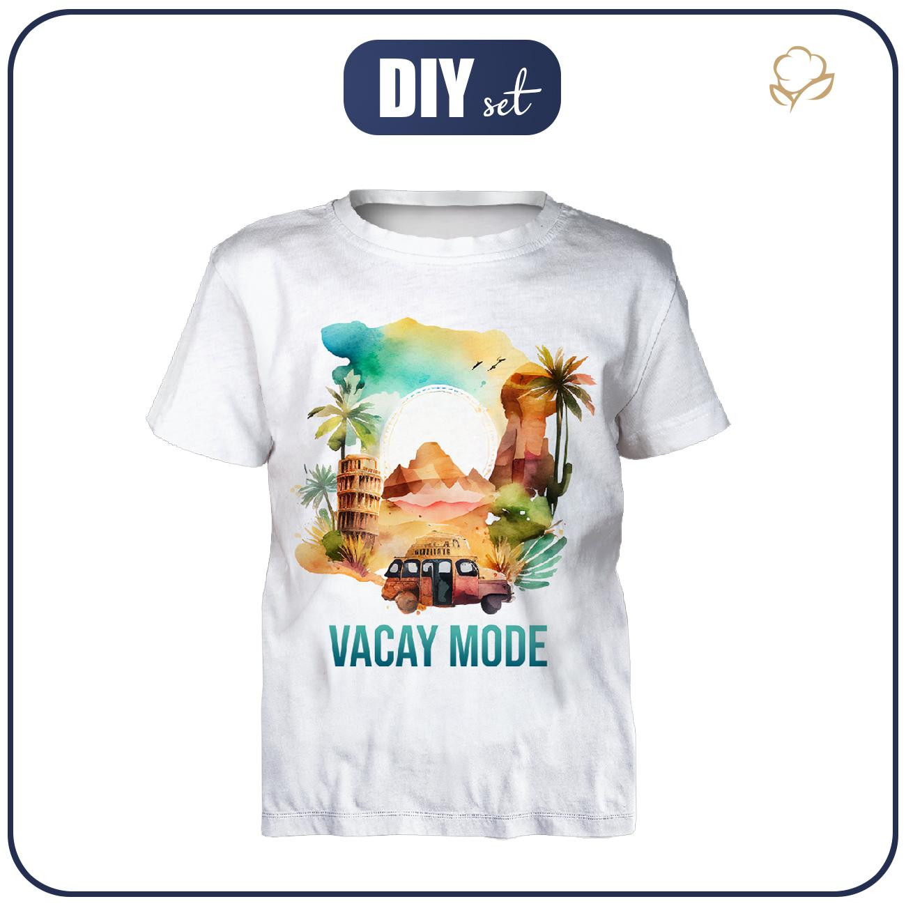 T-SHIRT DZIECIĘCY - VACAY MODE - zestaw do uszycia