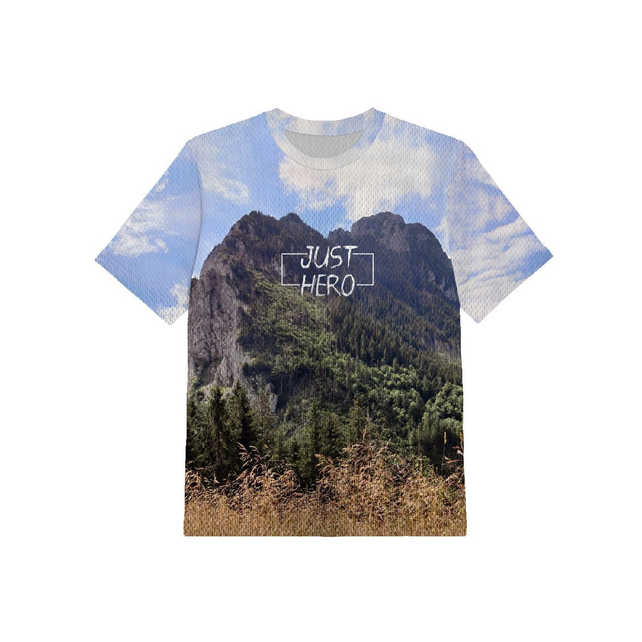 T-SHIRT SPORTOWY DZIECIĘCY - JUST HERO - single jersey (92/98)