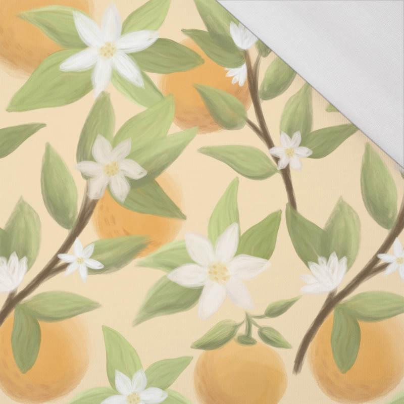 POMARAŃCZE wz. 2 / waniliowy - single jersey z elastanem 