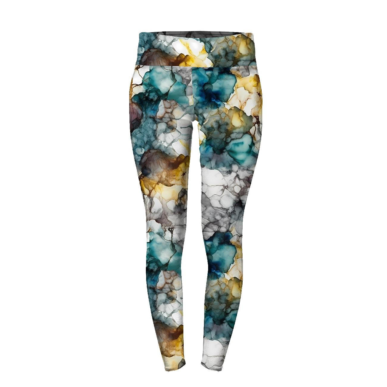 THERMO LEGGINSY DAMSKIE (GRETA) - ALCOHOL INK WZ. 1 - zestaw do uszycia