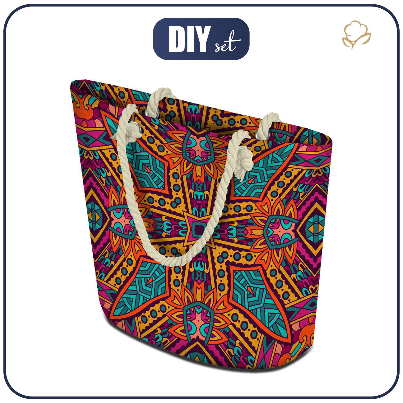 TORBA SHOPPER - KOLOROWA MANDALA wz. 1 - zestaw do uszycia