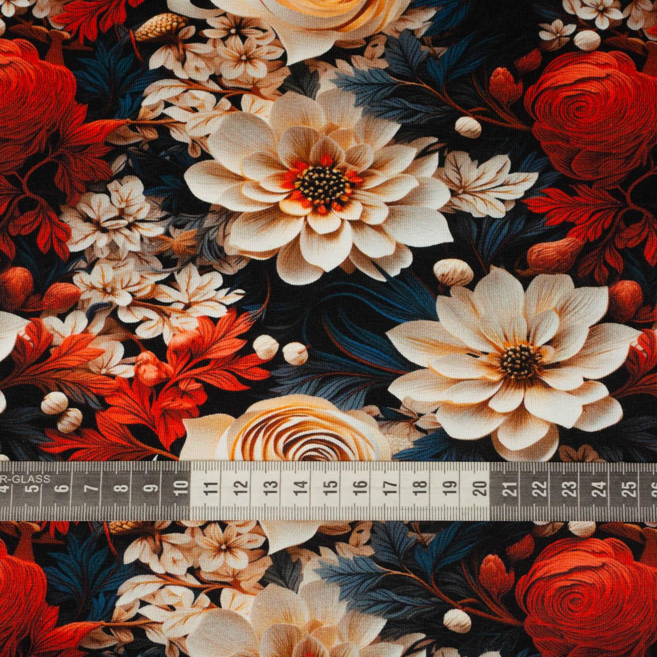 VIBRANT FLOWERS wz. 1 - single jersey