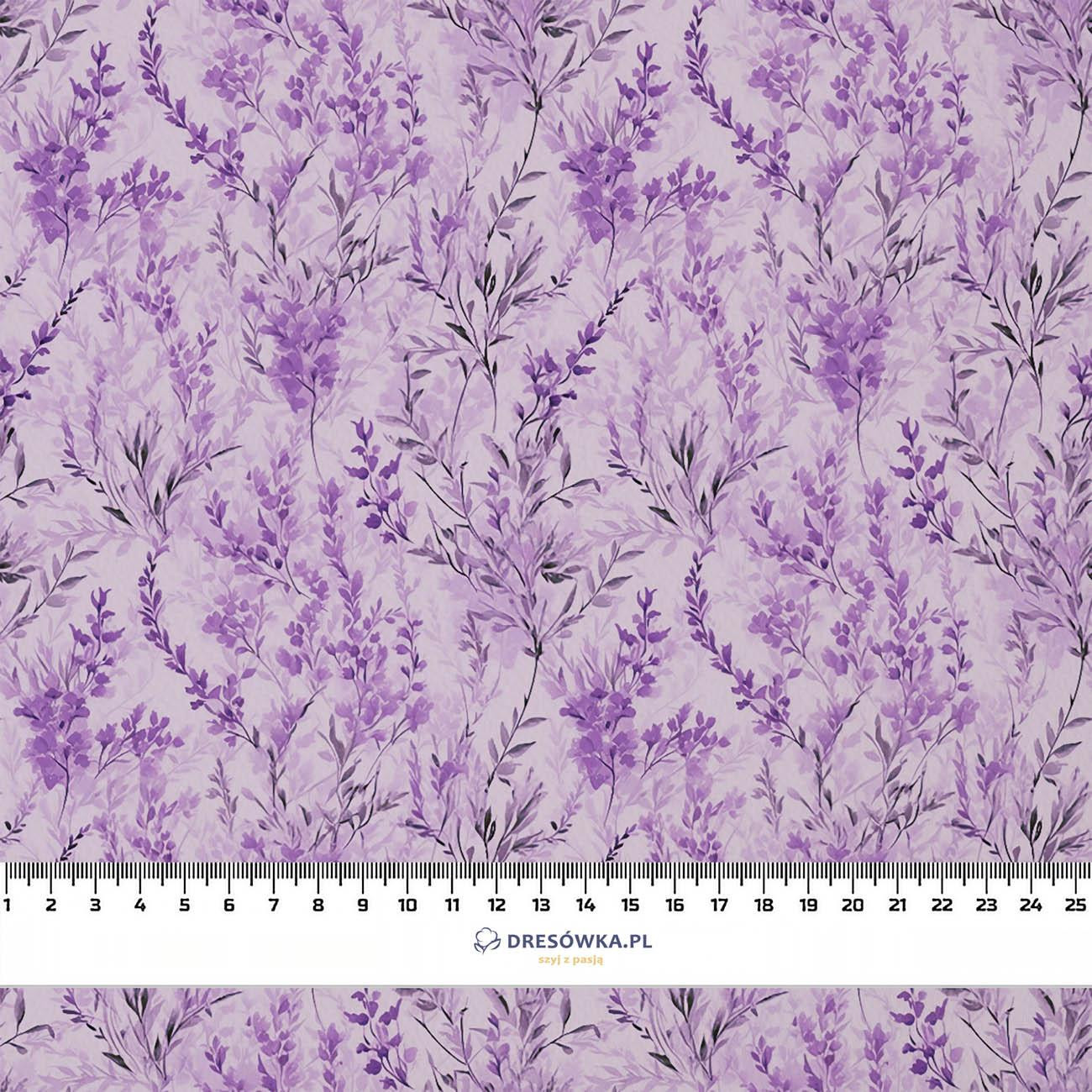 DIGITAL LAVENDER / FLOWERS - Jersey wiskozowy