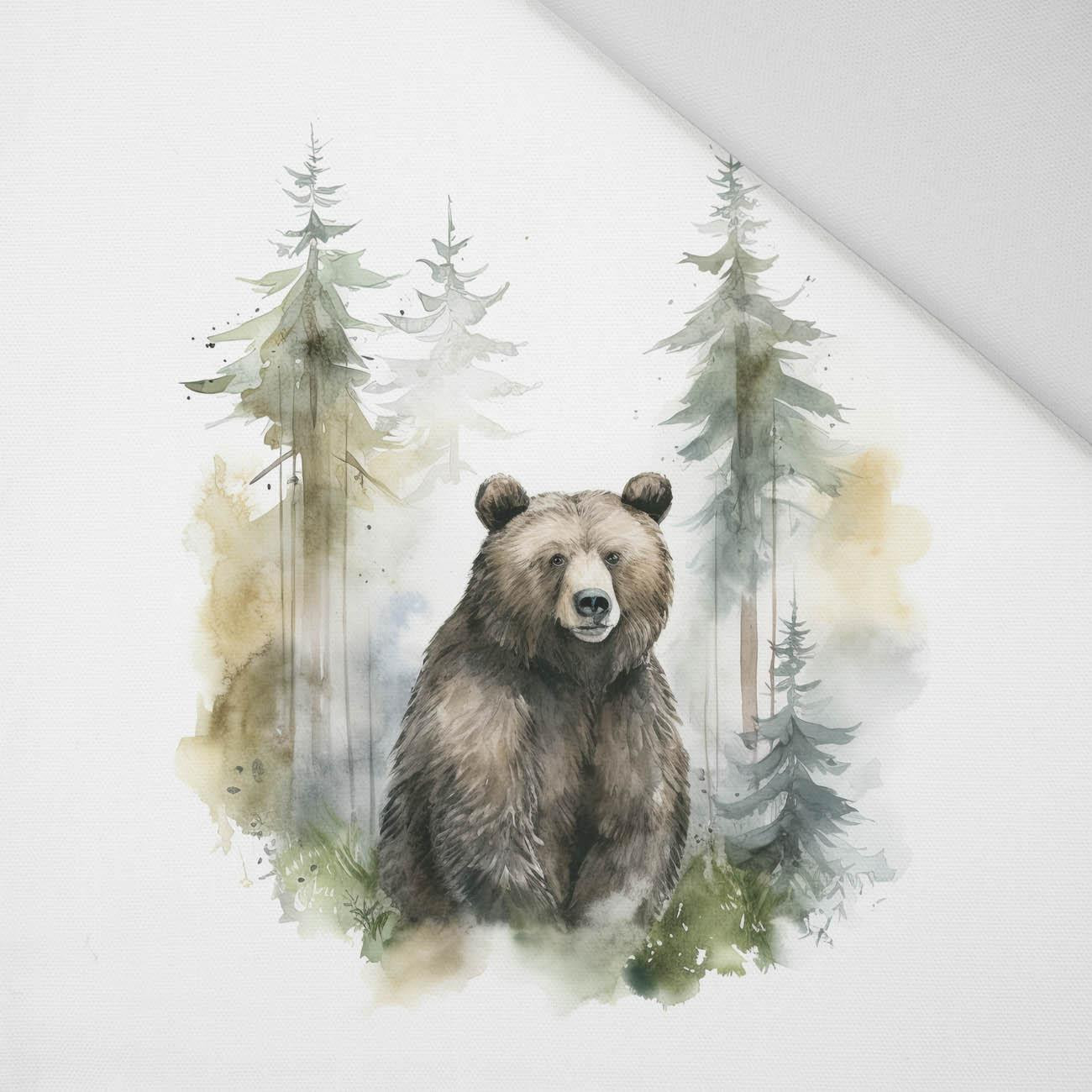 WATERCOLOR BEAR - PANEL (60cm x 50cm) Panama 220g